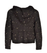 Silver ball detail zip hoodie