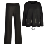 Diamante pocket top and pants set