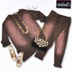 Zip detail wrap over pants