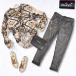 Drawstring leatherette pants