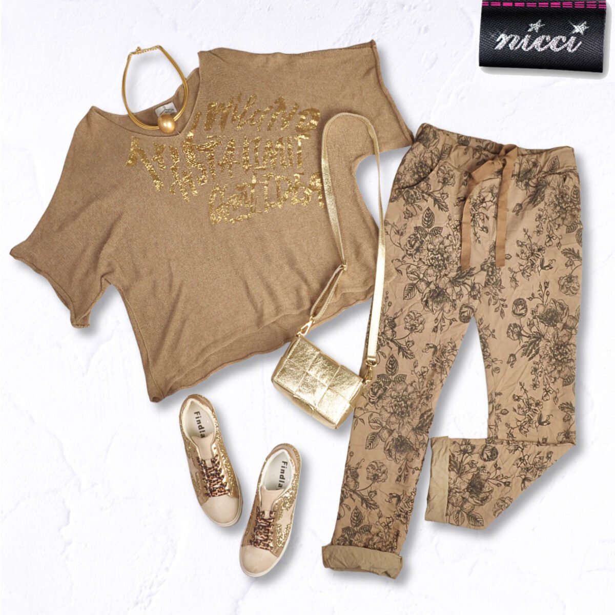Floral print pants