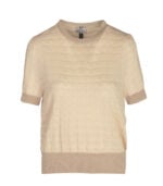 Heart print jacquard knit top