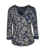 Animal print ribbed top