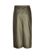 Leatherette midi skirt