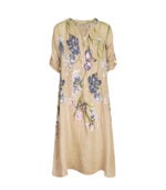 100% Linen floral print maxi dress
