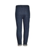 Gold foil print denim pants