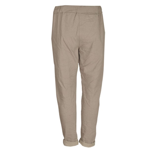 Button detail basic pants