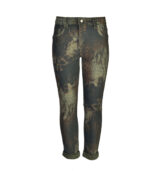 Snake print reversible pants