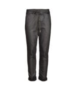 Drawstring leatherette pants