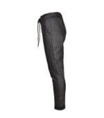 Drawstring leatherette pants