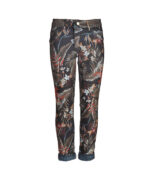 Floral print reversible pants