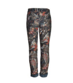 Floral print reversible pants