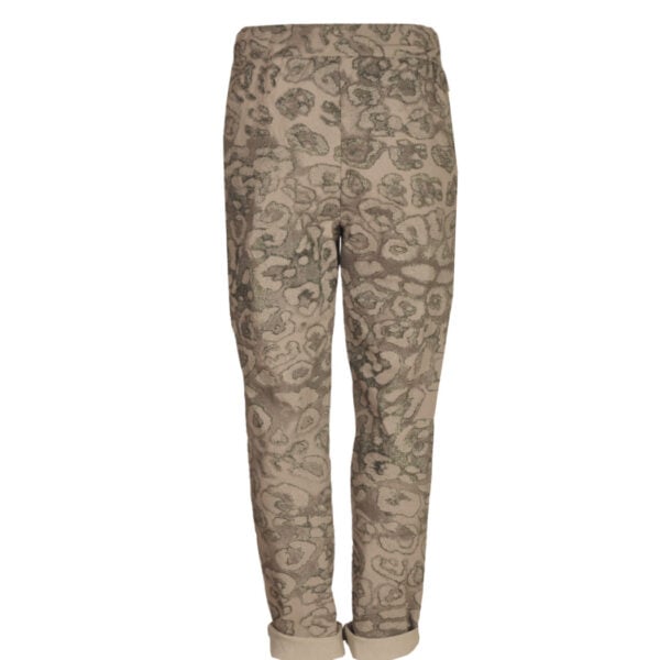 Leopard print shimmer pants