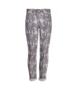 Snake print reversible pants