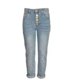 Spotted button jeans