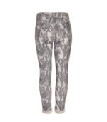 Snake print reversible pants