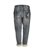 Diamante embroidered flower joggers