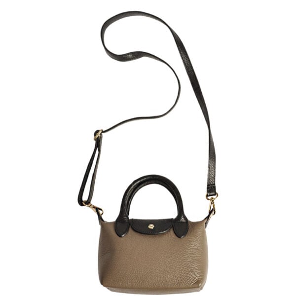 Genuine leather 2-tone bag