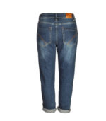 Square button denim style pants