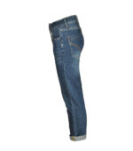Square button denim style pants
