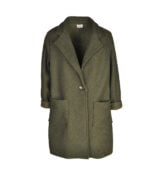 One button boucle coat
