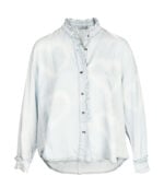 Frill detail tencel shirt