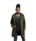 One button boucle coat