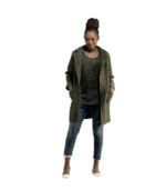 One button boucle coat