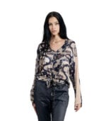 Floral lace print shirt