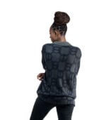 2-Textured denim knit shirt 