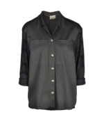 2-Textured denim knit shirt 