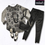 2-Textured flocked paisley oversized shirt