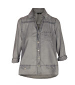 2-Textured ribbed detail washed shirt