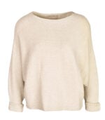 Ribbed batwing knit top