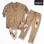 Foil word print hi-lo shirt
