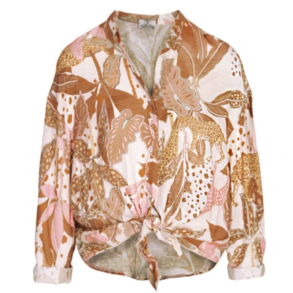 Animal floral print shirt