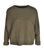 Ribbed batwing knit top