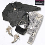 Snake print reversible pants