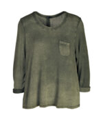 Back button detail knit top