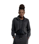 Hooded crop sweatshirt