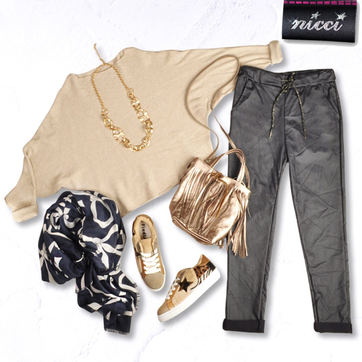 Ribbed batwing knit top
