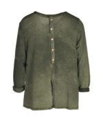 Back button detail knit top