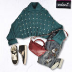Pearly cable knit top