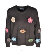 Multi 3d daisy knit top