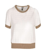 Heart print jacquard knit top