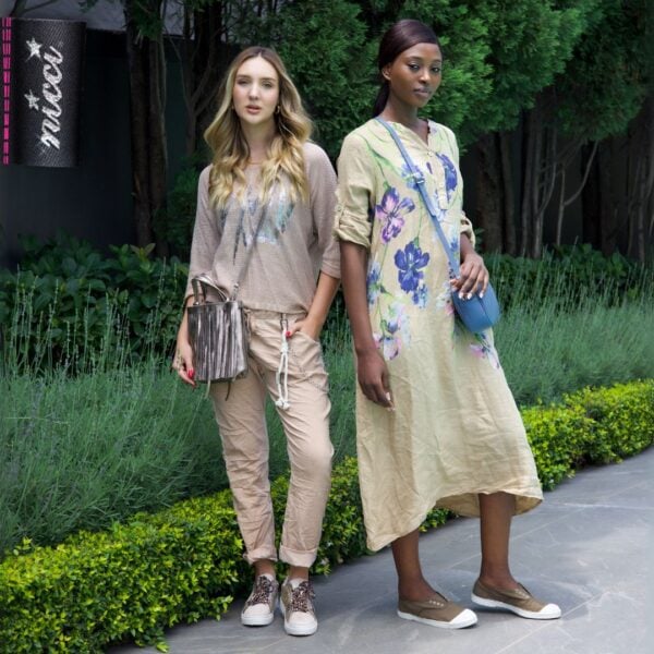 100% Linen floral print maxi dress