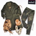 Snake print reversible pants