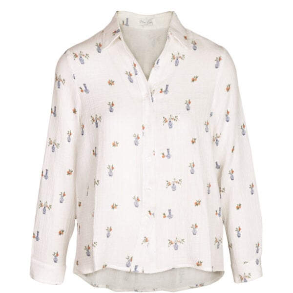 Fruit vase print shirt
