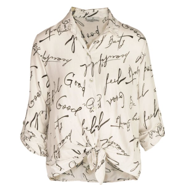 Word print shirt