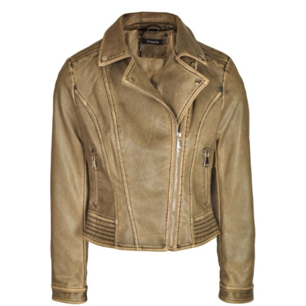 Leatherette biker jacket